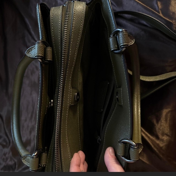 Coach Olive Green Leather Handbag - Picture 7 of 9
